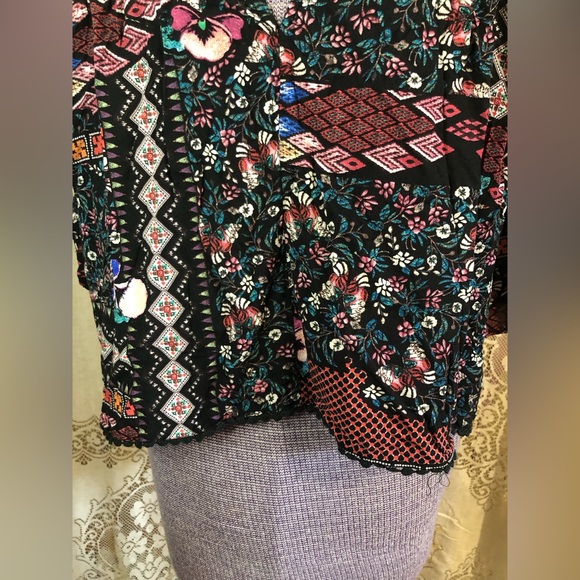 Bohemian Floral Print Top from Jaase small cropped style 70s - Picture 8 of 9